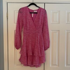 Japna Vibrant Pink Long Sleeve Dress